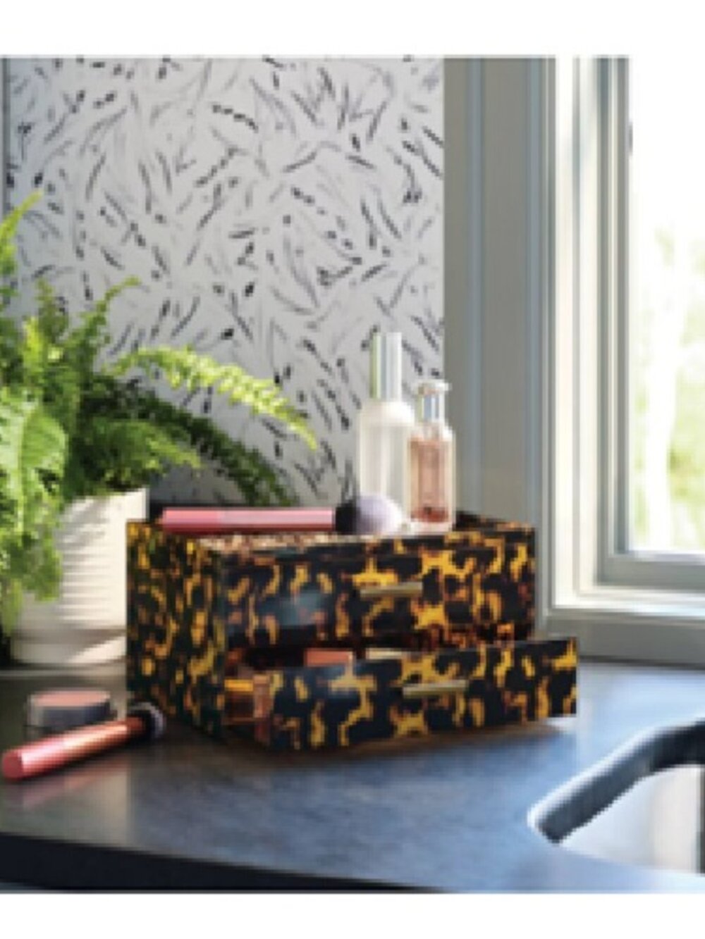Threshold™ Multi-Function Stacking Drawers Beauty Organizer, Animal Print - Picture 15 of 16